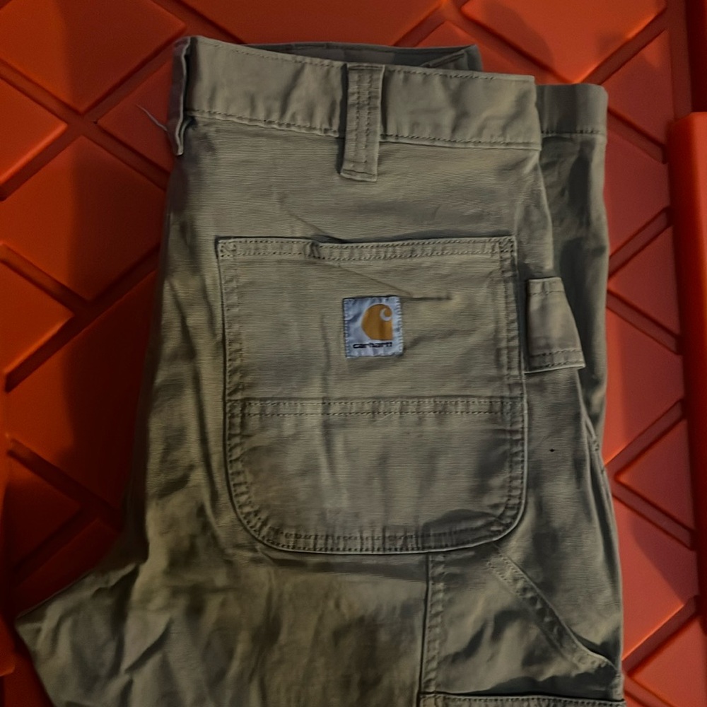 Carhartt Loose Original Fit Khaki Tan Carpenter Pants 31 x 30